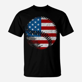 American Flag Baseball Apparel - Baseball T-Shirt | Crazezy AU