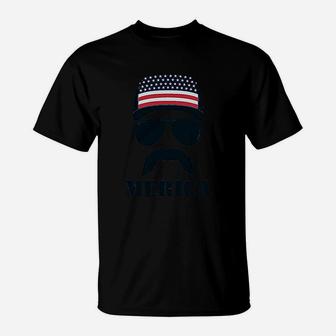 American Flag Cap Hat Patriotic 4Th Of July Merica Usa T-Shirt | Crazezy