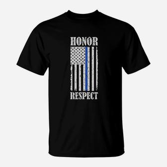 American Flag Honor Respect T-Shirt - Thegiftio UK