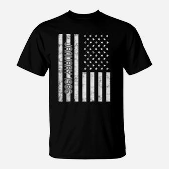 American Flag January 1986 Birthday Gift Retro Usa T-Shirt | Crazezy CA