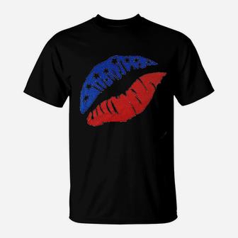 American Flag Lips T-Shirt | Crazezy DE