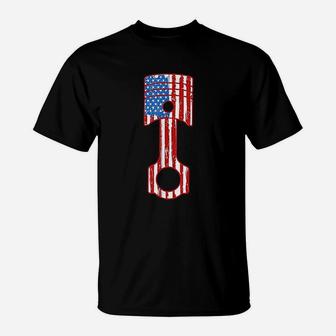 American Flag Piston T-Shirt | Crazezy