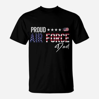 American Flag Proud Air Force Dad T-Shirt | Crazezy