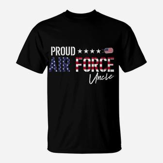 American Flag Proud Air Force Uncle T-Shirt | Crazezy