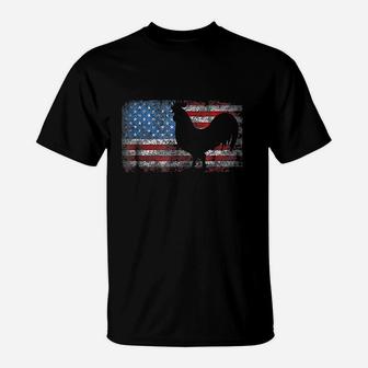 American Flag Rooster Chicken T-Shirt | Crazezy
