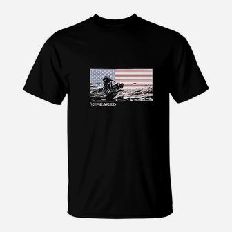 American Flag With Diver T-Shirt | Crazezy