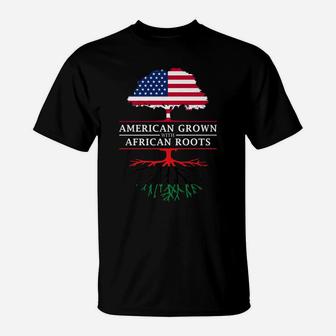 American Grown With African Roots - Pan Africa T-Shirt | Crazezy