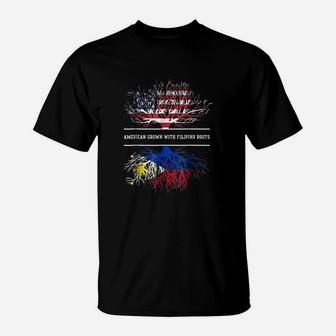 American Grown With Filipino Roots T-Shirt | Crazezy DE