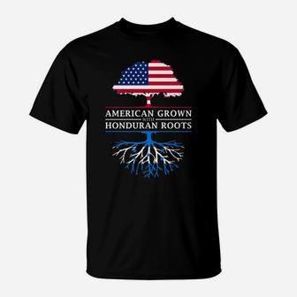 American Grown With Honduran Roots - Honduras T-Shirt | Crazezy