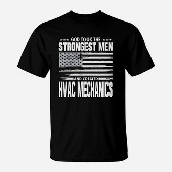 American Hvac Mechanics Union Worker Proud God Loving T-Shirt - Thegiftio UK