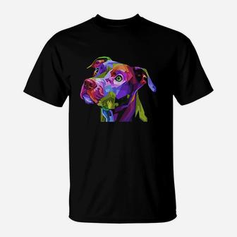American Pitbull Terrier Pop Art T-Shirt | Crazezy