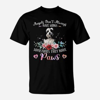 Angels Dont Always Have Wings Sometimes They Have Paws Tibetan Terrier T-Shirt - Monsterry AU