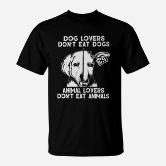 Animal Lovers Dont Eat Animal T-Shirt - Thegiftio UK
