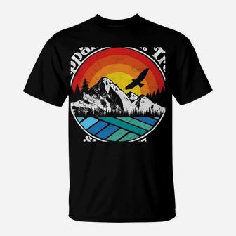 Appalachian Trail Scene Retro Mountains T-Shirt | Crazezy