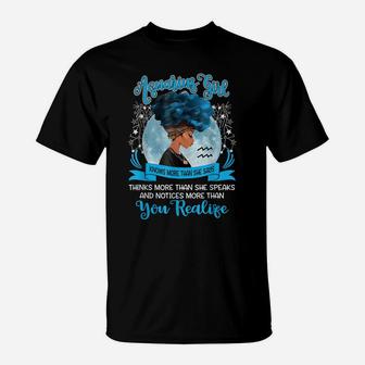 Aquarius Girl Zodiac Birthday January Or February Bday Gift T-Shirt | Crazezy DE