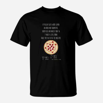 Area Of A Pizza Math T-Shirt | Crazezy CA