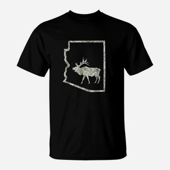 Arizona Elk Hunting Camo Perfect Hunter Gift T-Shirt | Crazezy UK