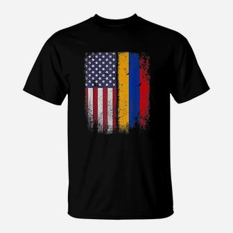 Armenian American Flag Armenia Usa T-Shirt | Crazezy