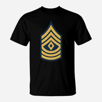 Army First Sergeant E-8 Military Rank Insignia Raglan Baseball Tee T-Shirt | Crazezy CA