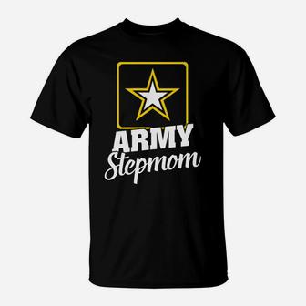 Army Stepmom Soldier Lover Pocket Star Graduation Vet Day T-Shirt | Crazezy