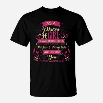 As A Pisces Girl Birthday Astrology Zodiac Sign Women Pisces T-Shirt | Crazezy DE