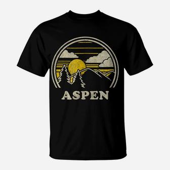 Aspen Colorado Co T Shirt Vintage Hiking Mountains Tee T-Shirt | Crazezy