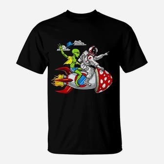 Astronaut Mushrooms T-Shirt | Crazezy AU