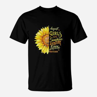 August Girls Are Sunshine Mixed Little Hurricane T-Shirt - Thegiftio