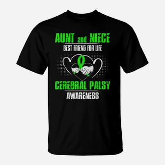 Aunt And Niece Best Friend Of Life Cerebral Palsy Awareness T-Shirt | Crazezy DE