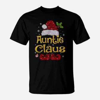 Auntie Claus Shirt Christmas Pajama Family Matching Xmas Sweatshirt T-Shirt | Crazezy DE