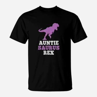 Auntie Saurus Rex Dinosaur Gift Auntiesaurus Day T-Shirt | Crazezy AU