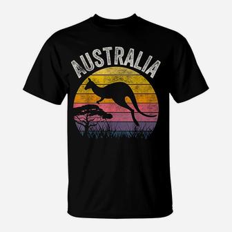 Australia Day Shirt Funny Australian Kangaroo Vintage Gift T-Shirt | Crazezy AU