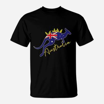 Australia Flag Kangaroo T-Shirt | Crazezy UK