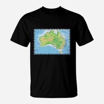Australia Map January Cool Gifts Funny Gifts Ideas T-Shirt - Seseable