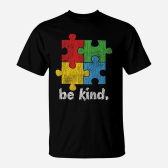 Autism Awareness - Be Kind Autistic Kids Awareness Kindness T-Shirt | Crazezy UK