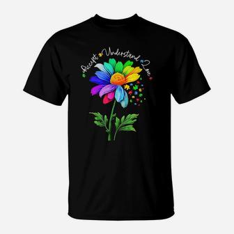 Autism Awareness Daisy Flower Accept Understand Love T-Shirt | Crazezy
