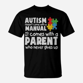 Autism Awareness Mom Dad Parents Autistic Awareness T-Shirt - Monsterry