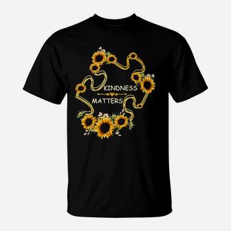 Autism Kindness Matters Sunflower T-Shirt - Monsterry AU