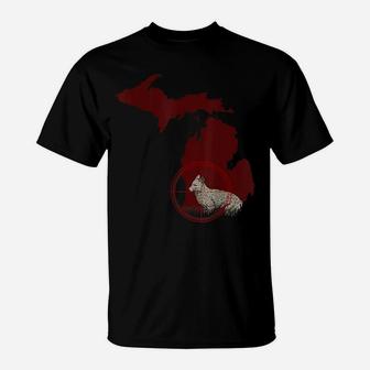 Awesome Coyote Wolf Hunting Hunters Map Gift T-Shirt | Crazezy UK