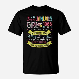 Awesome Since 1966 55Th Birthday I'm A January Girl 1966 T-Shirt | Crazezy DE