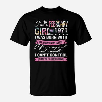 Awesome Since 1971 50Th Birthday I'm A February Girl 1971 T-Shirt | Crazezy UK