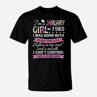 Awesome Since 1985 36Th Birthday I'm A January Girl 1985 T-Shirt | Crazezy UK