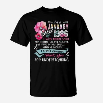 Awesome Since 1986 35Th Birthday I'm A January Girl 1986 T-Shirt | Crazezy CA