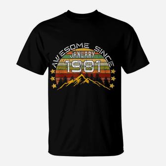 Awesome Since January 1981 40Th Birthday Gift 40 Years T-Shirt | Crazezy