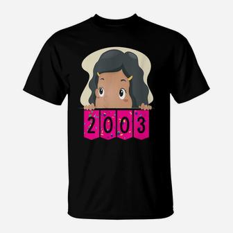 Baby Girl Born In 2003 Awesome Birthday T-Shirt | Crazezy