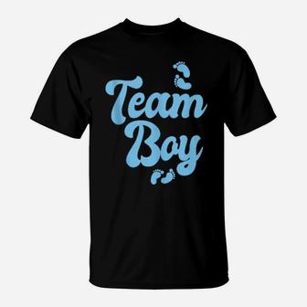 Baby Shower Gender Reveal Team Boy T-Shirt - Monsterry