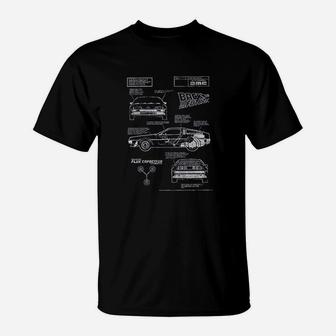 Back To The Future Blueprint T-Shirt | Crazezy