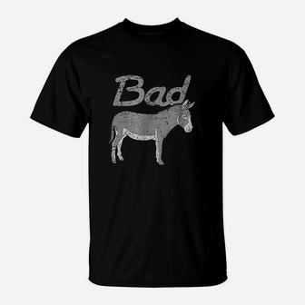 Bad Donkey Funny Donkey Distressed T-Shirt - Thegiftio UK