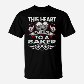 Baker Baking Lovers Valentines Day T-Shirt - Monsterry