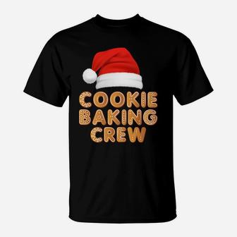 Baker Xmas Gift Funny Santa Hat Cookie Baking Crew Christmas T-Shirt | Crazezy CA